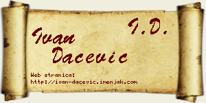 Ivan Dačević vizit kartica